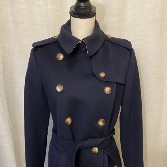 Burberry Kensington cashmere navy trench coat - Picture 12 of 15